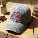 Breast Cancer Awareness F*** Cancer Comfy Washed Cap - Image 3