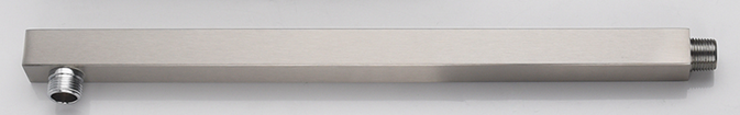 Brushed nickel wall-mounted shower arm