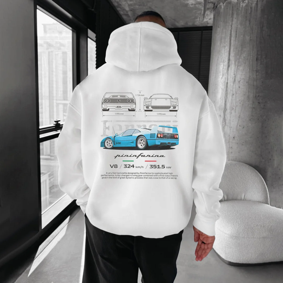 Formula 1 racing printed casual sports hoodie