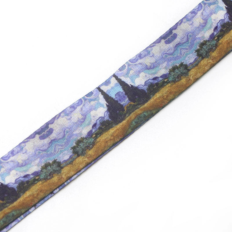 Art Style Van Gogh Lanyard Card Cover Student School Card Bus Pass Shuttle Card Access Control Card Double-sided Printed Mobile Phone Strap