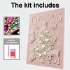 Christmas Tree 5D DIY Round Special Shaped Pearl Partial Drill Diamonds Dots Gem Art Kits with Wooden Frame Diamond Dots Paintings 30x40cm Diamonds Paintings Gem Art for Adults Beginners Home Decor