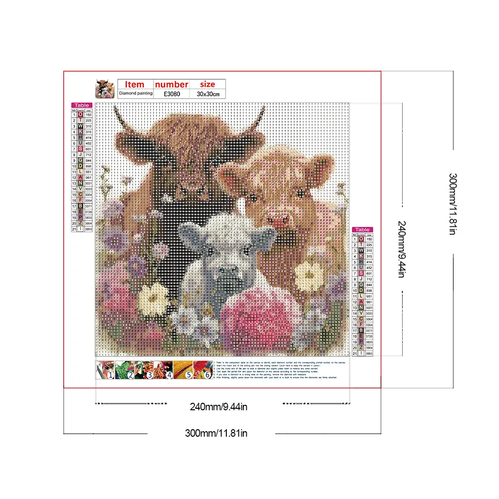 Diamond Painting - Full Round Drill - Yak&Lamb(Canvas|30*30cm)