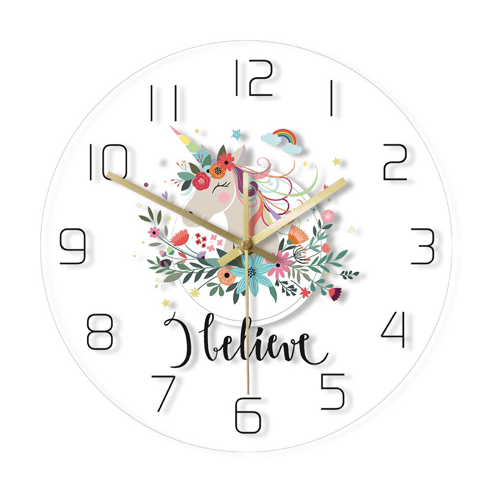 

I Believe Rainbow - Frameless Acrylic Wall Clock, 501 Original