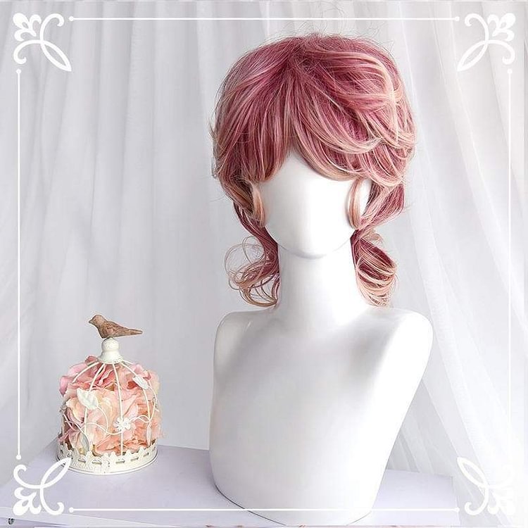 [Clearance] Harajuku Red Pink Purple Mixed Lolita Gradient Long Wig SP14614