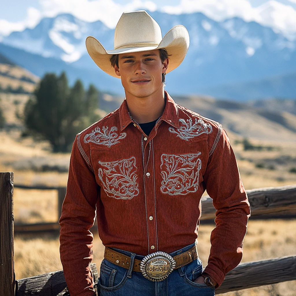 Vintage Western Cowboy Shirt-inspireuse