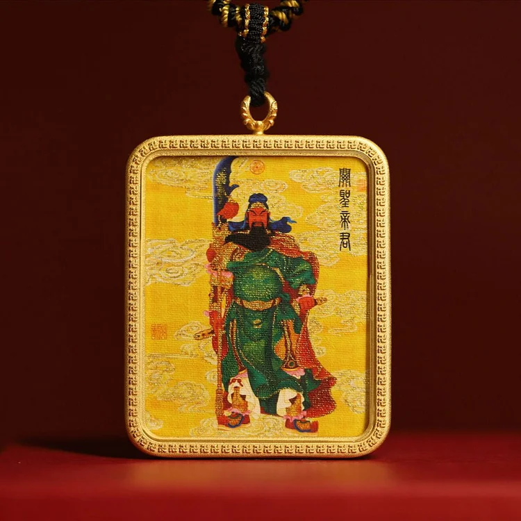 Thangka Buddha Loyalty and Protection Green Robe Guan Gong Thangka