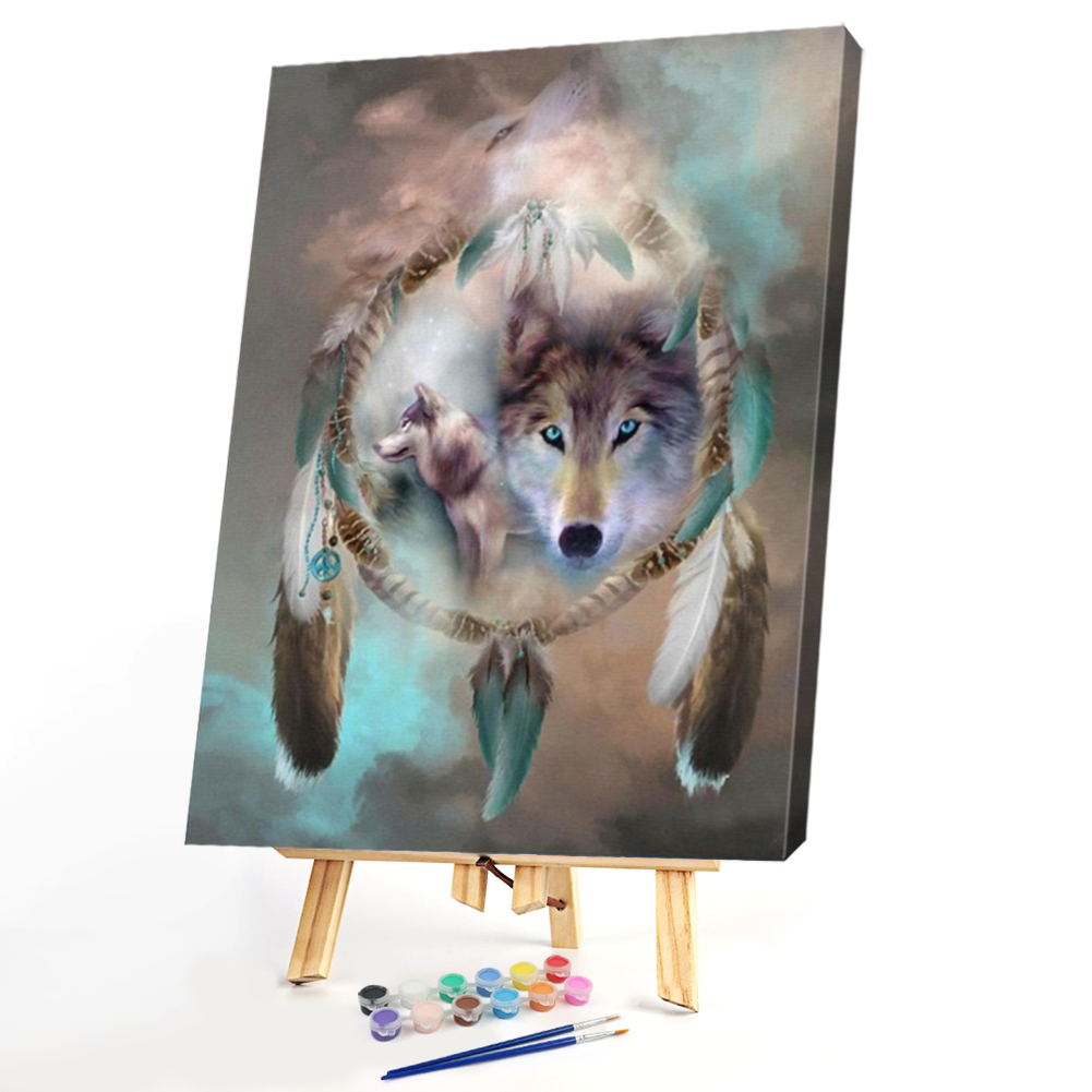 40*50CM Paint By Numbers-Wolfs, 501 Original