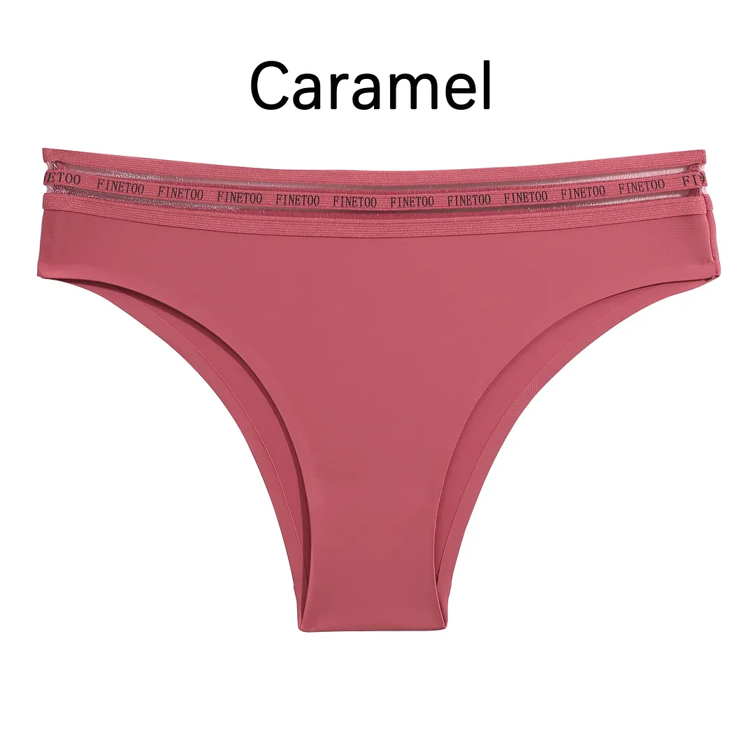 M-XL Seamless Women Panties Sexy Underwear Low-Waist Soft Intimates Lingerie Solid Color Pantys Finetoo Design Female Lingerie