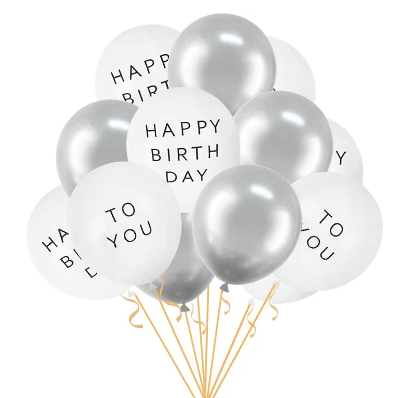1Set Happy Birthday To You Letter Latex Confetti Balloon Adult Kids Birthday Party Decoration Wedding Baby Shower Helium Balloon