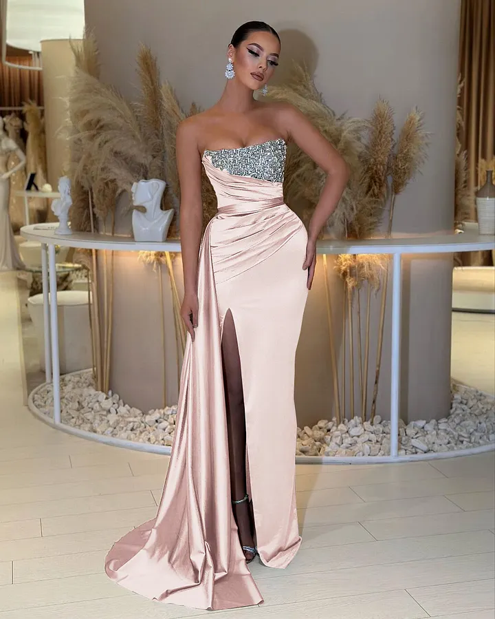 green emerald velvet dress Light Green Tulle Prom Dresses with Pink Flowers Floral Evening Dress –  Viniodress main image 1