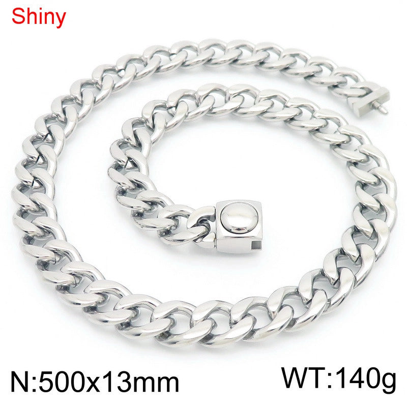 Stainless Steel NK Chain Bracelet Fashion Personality Titanium Steel Figaro Chain Necklace