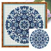 (Multi-Style) Blue And White Porcelain-11CT Stamped Cross Stitch 40*40cm/15.75*15.75in