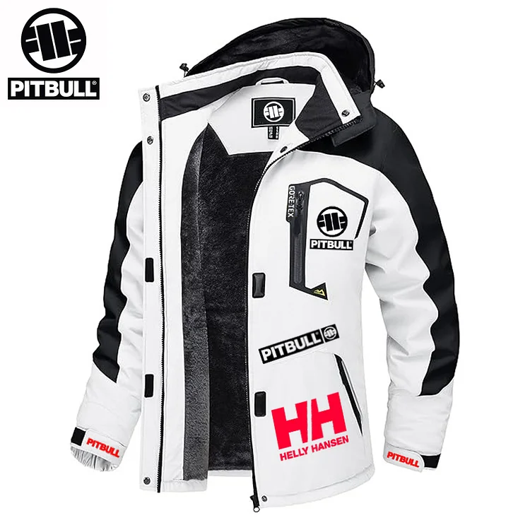 Kurtka męska PITBULL i Helly Hansen, wiatroszczelna, wodoodporna i ciepła.