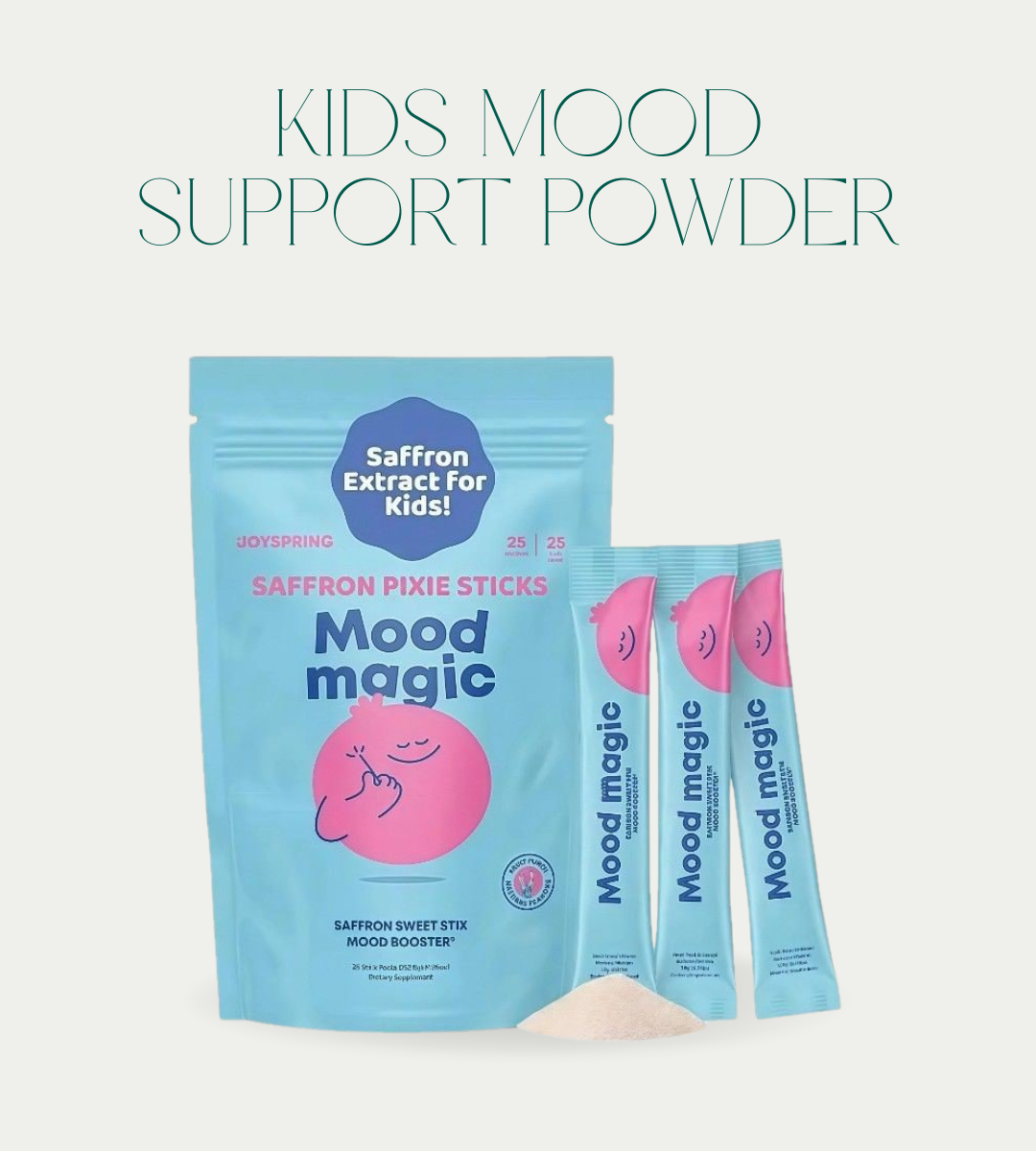 Kids Mood Support Powder – With Saffron & GABA, Sugar-Free Formula