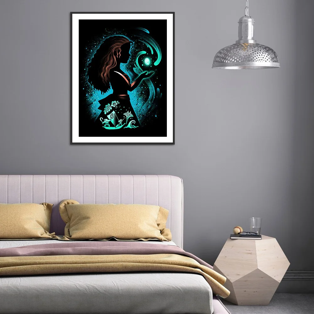 Diamond Painting - Full Round Drill - Princess Silhouette(30*40cm)