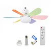 40w/200-2000lm Small Ceiling Fan with Lights with Remote Control Breeze Fan Light Three Color Temperature Options for Living Room Study & Household Use