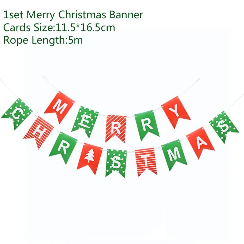 Christmas Decorations for Home Merry Christmas Balloons Banner Photo Booth Props 2022 Happy New Year Decorations Navidad 2020