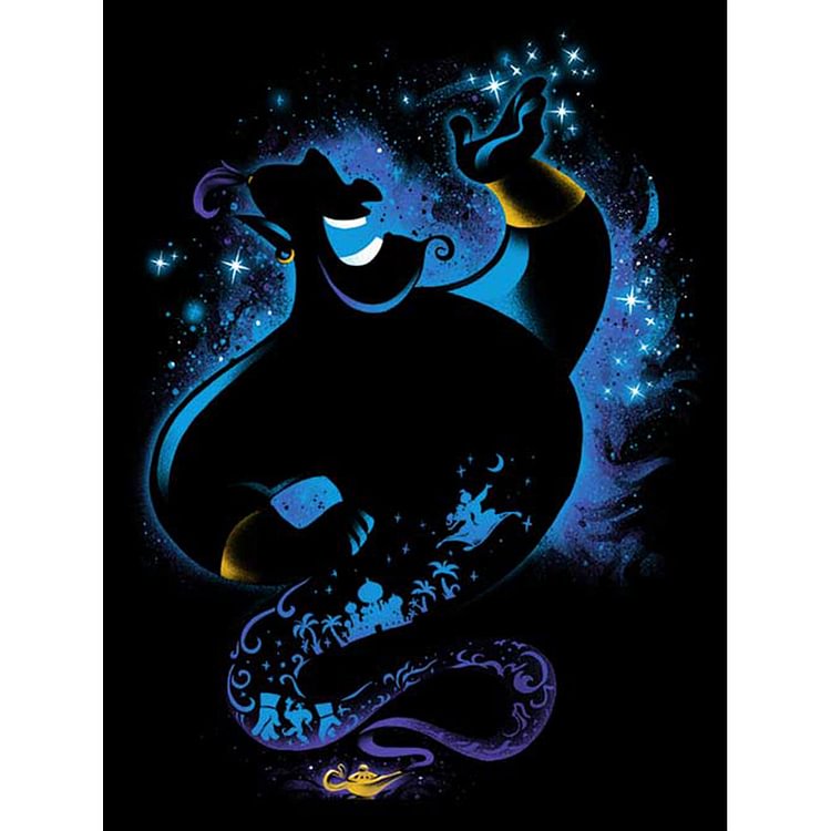 Silhouette - Aladdin Magic Lamp 11CT Counted Cross Stitch (40*50CM) fgoby