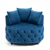 Cchcompanies Matthias Plush Velvet Barrel Chair with Solid Wood Legs - Available in 3 Colors