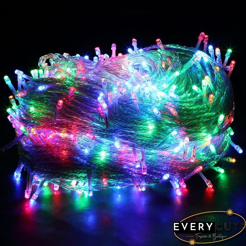 New Arrival 8 Modes Christmas Fairy Light Outdoor Waterproof AC 220V/110V 50M/20M/10M 500/200/100LED Fairy LED String Light Chirstmas String Garland For Xmas Wedding Christmas Party Holiday