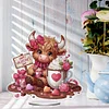 Valentines Day Yak Acrylic Special Shape Diamond Painting Desktop Decors