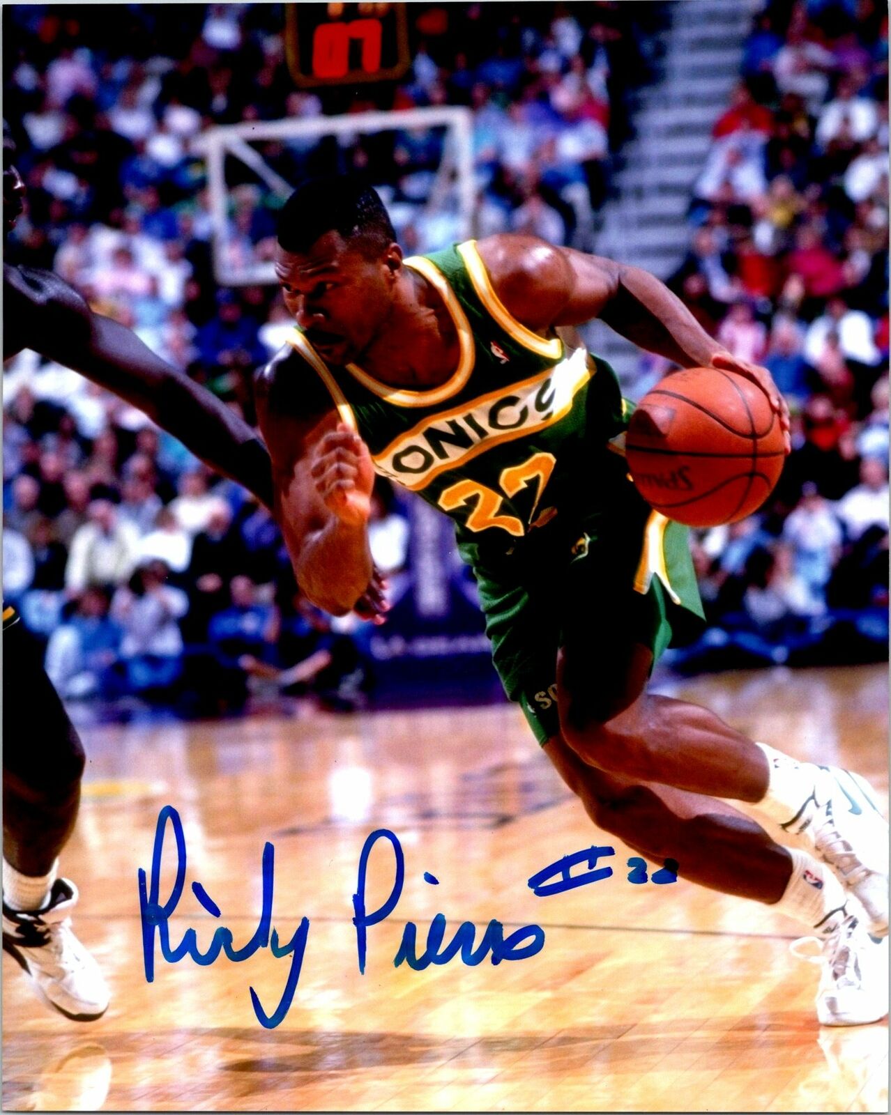 Ricky Pierce Signed 8x10 Photo Poster painting Seattle Sonics COA NBA Autographed