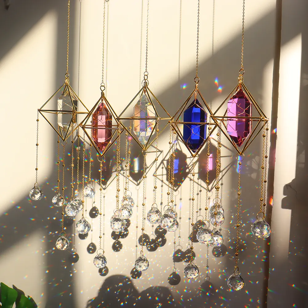 Crystal Wind Chimes Window Door Hanging Ornaments Room Garden Home Decor