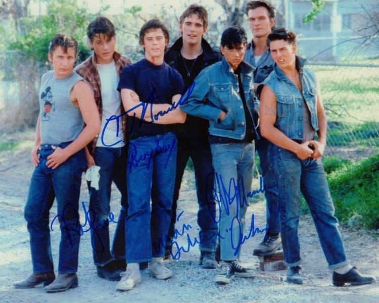 REPRINT - THE OUTSIDERS CAST Autographed Signed 8 x 10 Photo Poster painting Poster RP