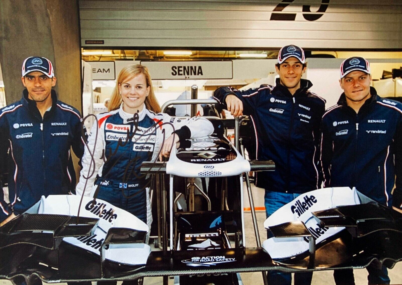 Susie Wolff Stoddart Williams F1 Hand Signed Autograph Senna Bottas Maldonado