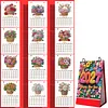 2027 New DIY Diamond Painting Flower Basket Desk Calendar Set 12-Month Flip Calendar Design Monthly Planner Office Desktop Decor
