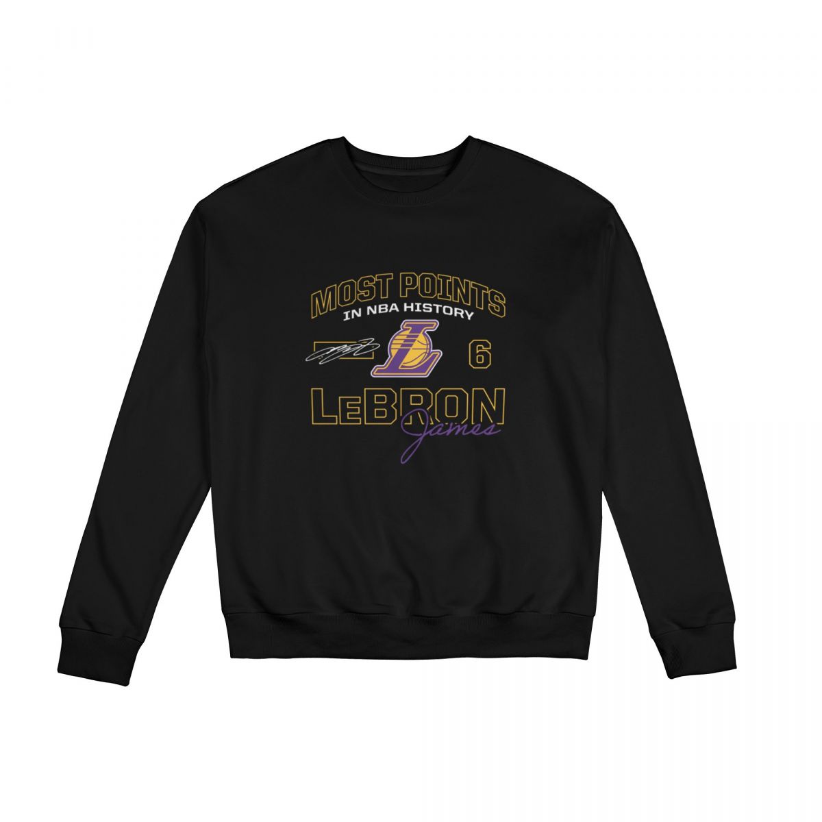 Los Angeles Lakers LeBron James Most Points in NBA History Long Sleeve Sweatshirt
