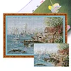 >SALE<Mariner Harbor Printed Cross Stitch Kit 75x52cm DIY 14CT Thread Art Needlework