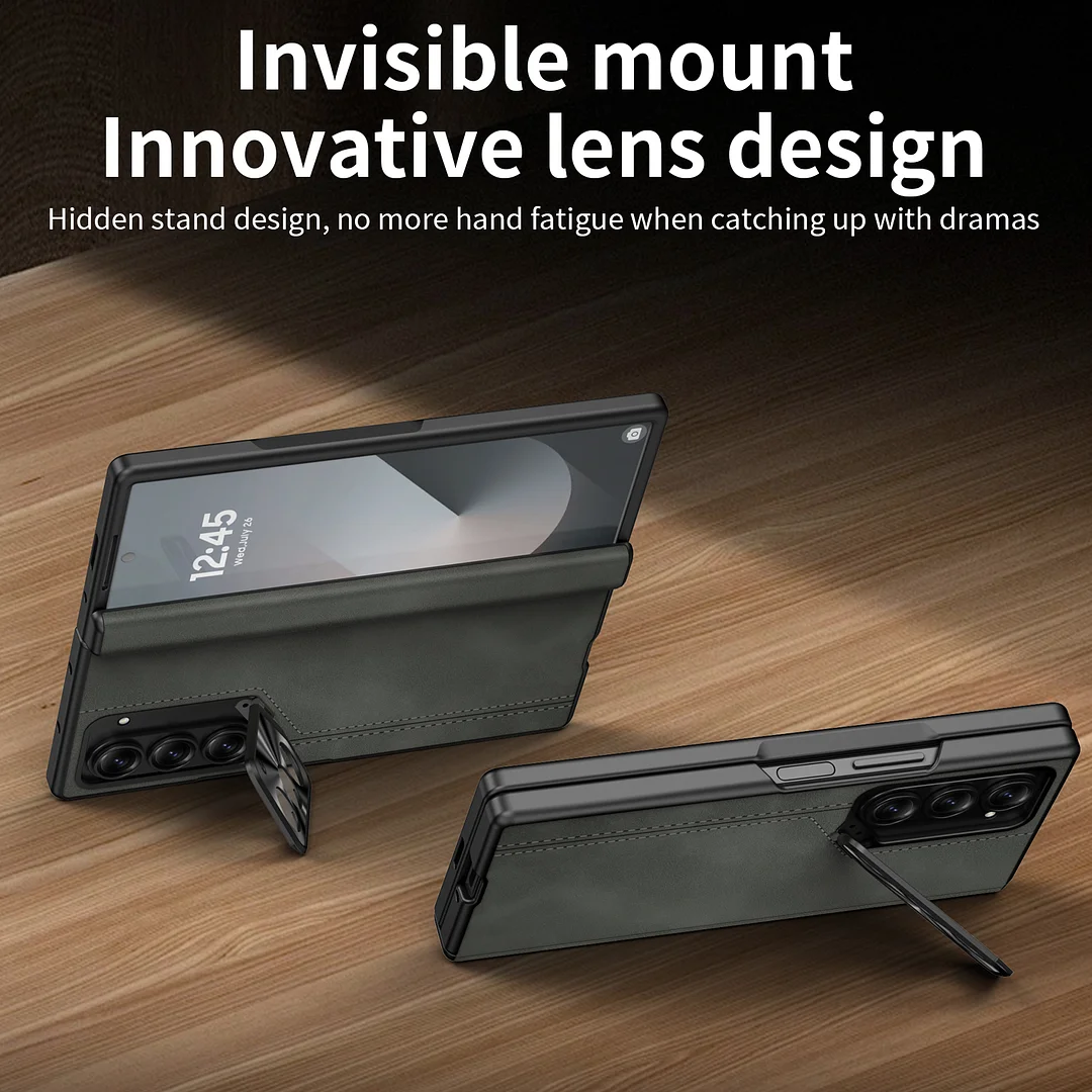 For Samsung Galaxy Z Fold6 Phone Case Lens Bracket With Front Glass Hinge Protection For Galaxy ZFold 6 Phone Cover