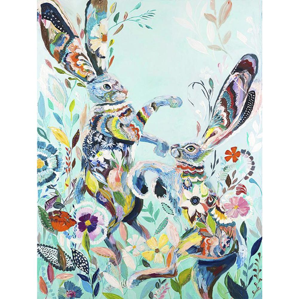 

30*40CM-Round Drill Diamond Painting-Rabbit, 501 Original
