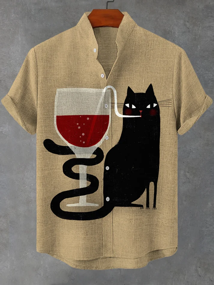 Cat and wine shirt best sale