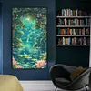 Moonlight Over Lotus Pond-14CT Stamped Cross Stitch 40*70cm/15.75*27.56in(Big Size) tapestrymarket