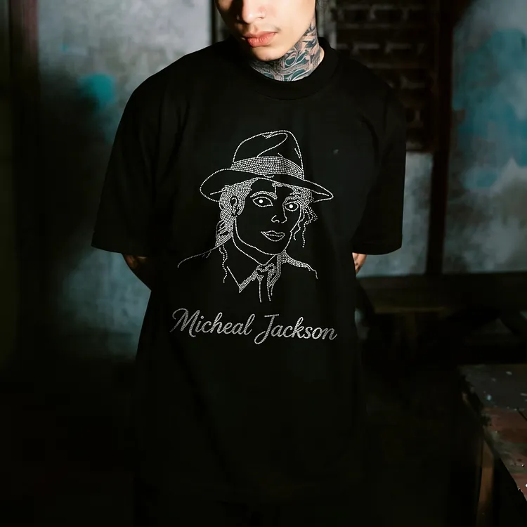 Michael Jackson Sketch Printed Men's T-shirt