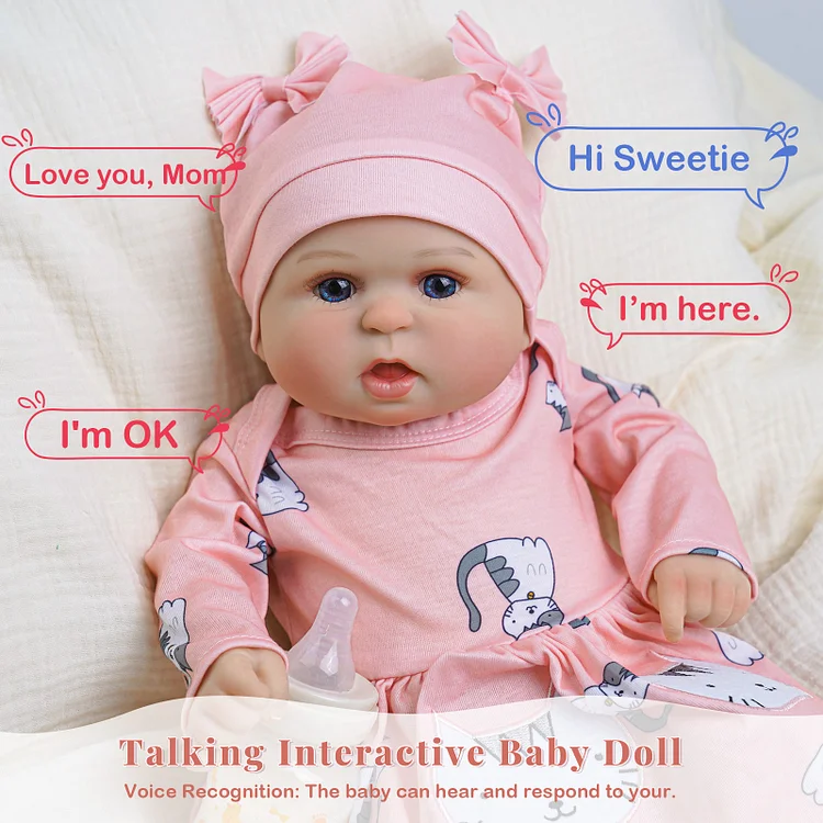 Babeside Quiet Reborn Baby Bailyn 20'' Little Infant Girl Best Gift for Kids  with Heartbeat Coos and Breath