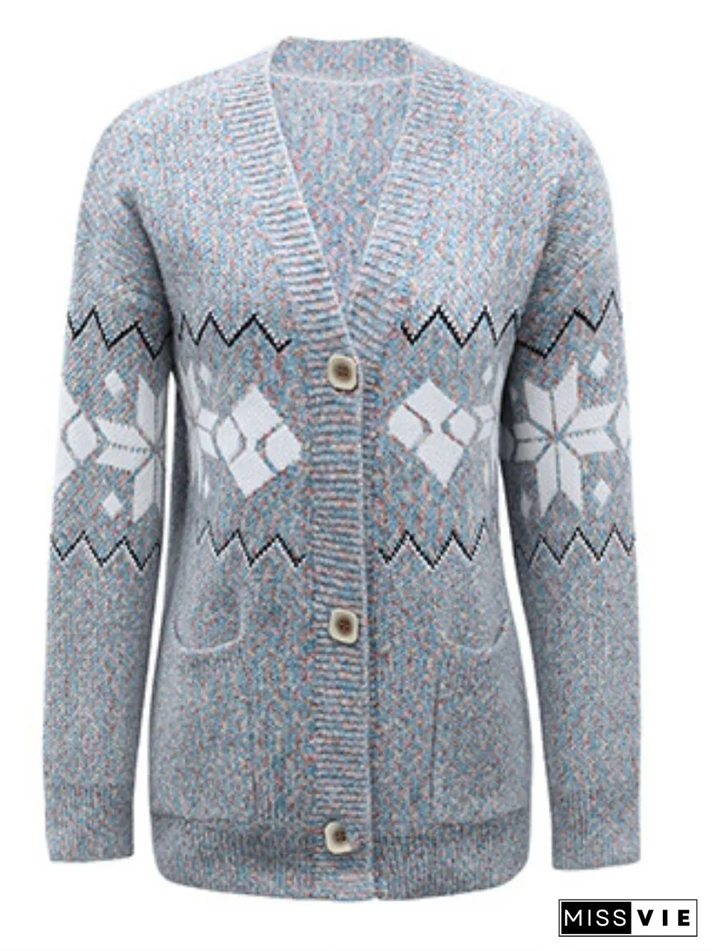 Autumn Winter New Neck Knitted Cardigan Sweater Fashion Street Dress Loose Long Sleeve
