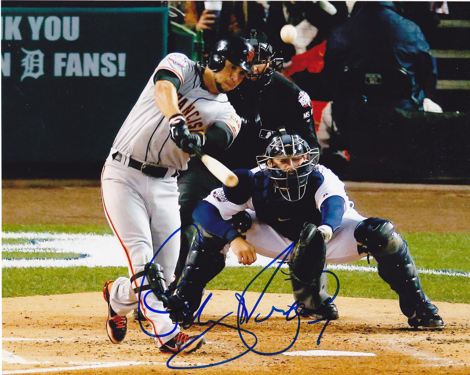 GREGOR BLANCO SAN FRANCISCO GIANTS ACTION SIGNED 8x10