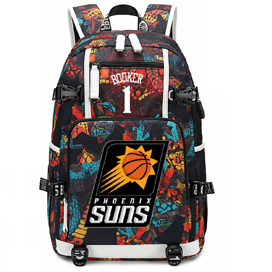 Buzzdaisy Basketball  Booker USB Charging Backpack School NoteBook Laptop Travel Bags