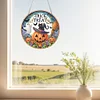 Diamond Painting Acrylic 2D Flat Pumpkin Cat Hanging Diamond Art Kits Wall Door Decor