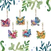 6Pcs papillon double face - 5d bricolage artisanat porte-cl&eacute;s