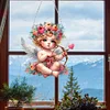 (US Only)Acrylic 2D Flat DIY Angel Girl Hanging Diamond Art Kits Wall Door Decoration