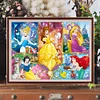 Disney Prinzessin - runder Bohrer Diamantmalerei - 40 * 30cm