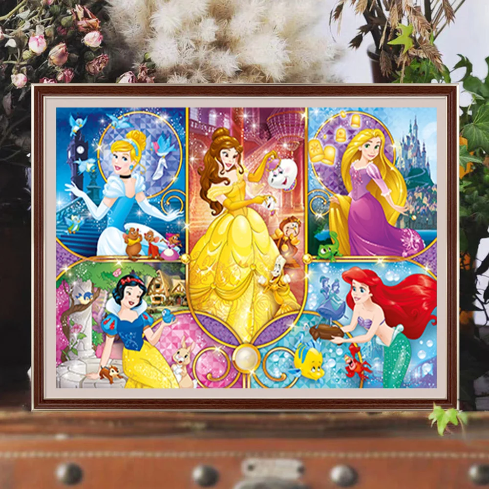 Diamond Painting - Full Round Drill - Disney Princess(40*30cm)