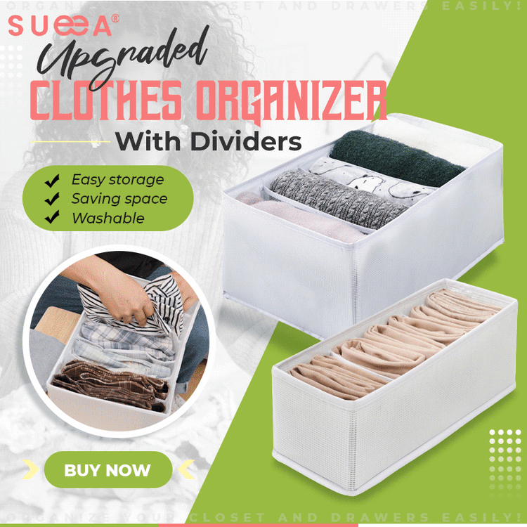 Sueea® Upgraded Clothes Organizer With Dividers