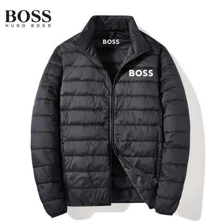 【boss®】Męska swobodna zimowa kurtka z krótkim kołnierzykiem