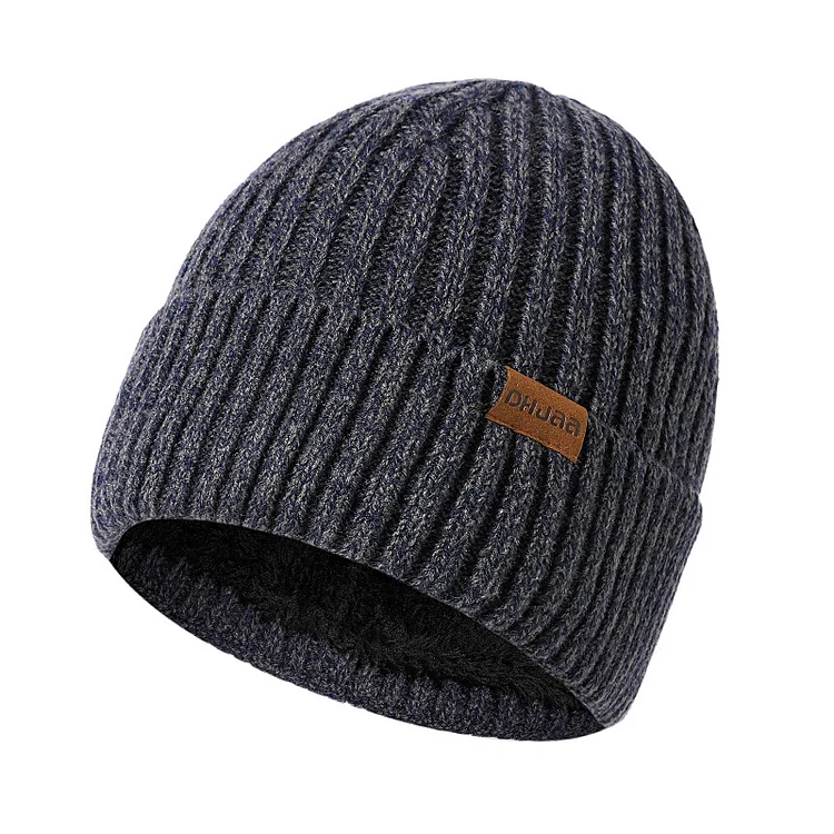 BrosWear Warm Fleece Twist Wool Hat