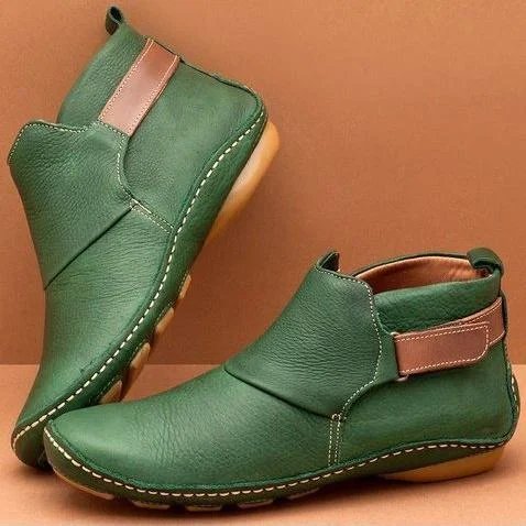 Women plus size clothing Green - Women Round Toe Rubber Sneakers Boots-Nordswear